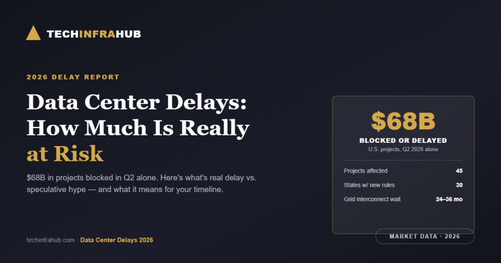 Data Center Delays in 2026: $68 billion in projects blocked or delayed in Q2 2026